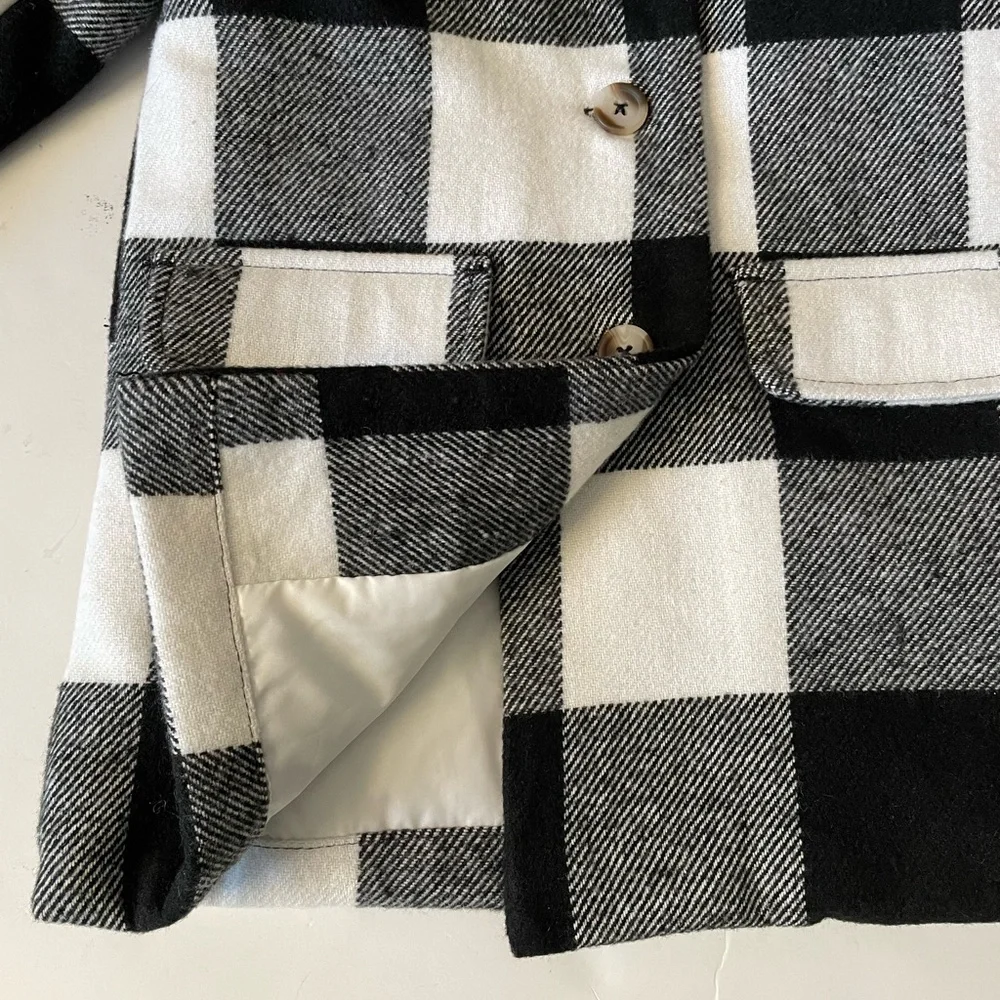 Carter's Little Girls' Toddler Plaid Faux Fur Jacket (4T, Black Plaid)